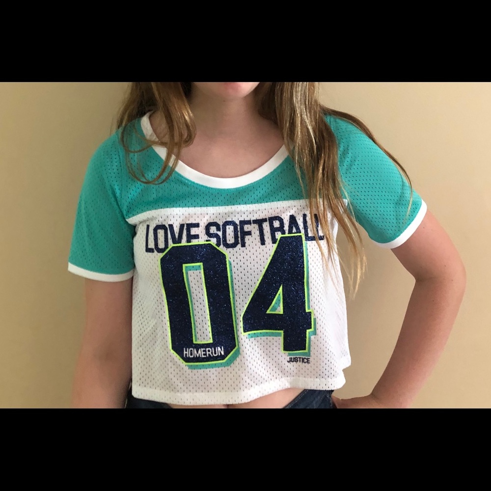 Mint and white T-shirt